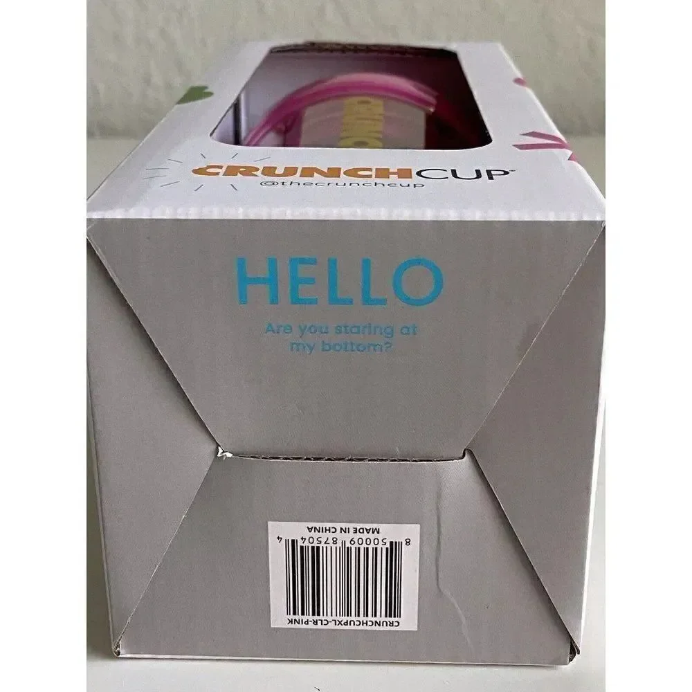The CrunchCup Never Soggy Portable Cereal & Milk for Cereal on the Go‎ Pink NEW